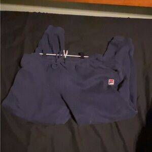 Navy blue fila sweatpants size medium